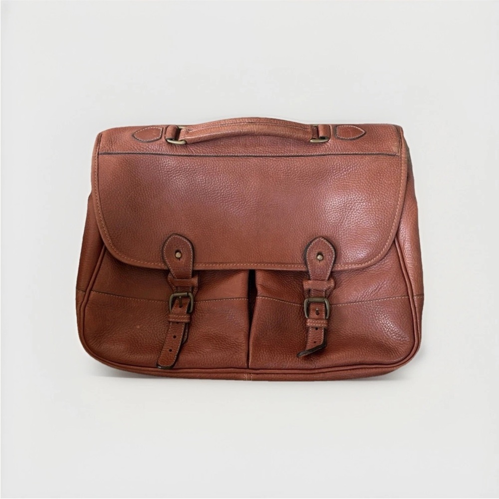 Tusting Levenger Leather Messenger Briefcase Made in England, No Strap